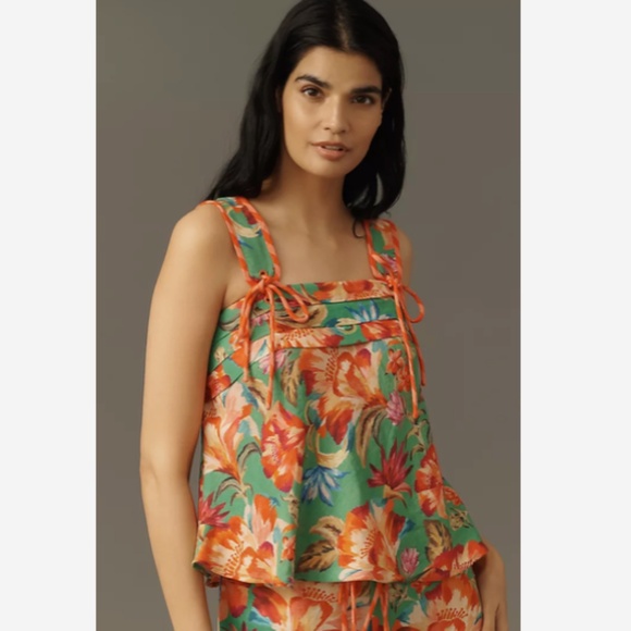 Anthropologie Tops - NWT ANTHRO FARM RIO X ANTHROPOLOGIE TIE-FRONT FLORAL TOP